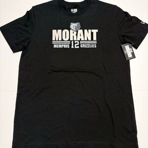 NWT New Era Men’s Black Memphis Grizzlies Morant 12 T-Shirt, Size L